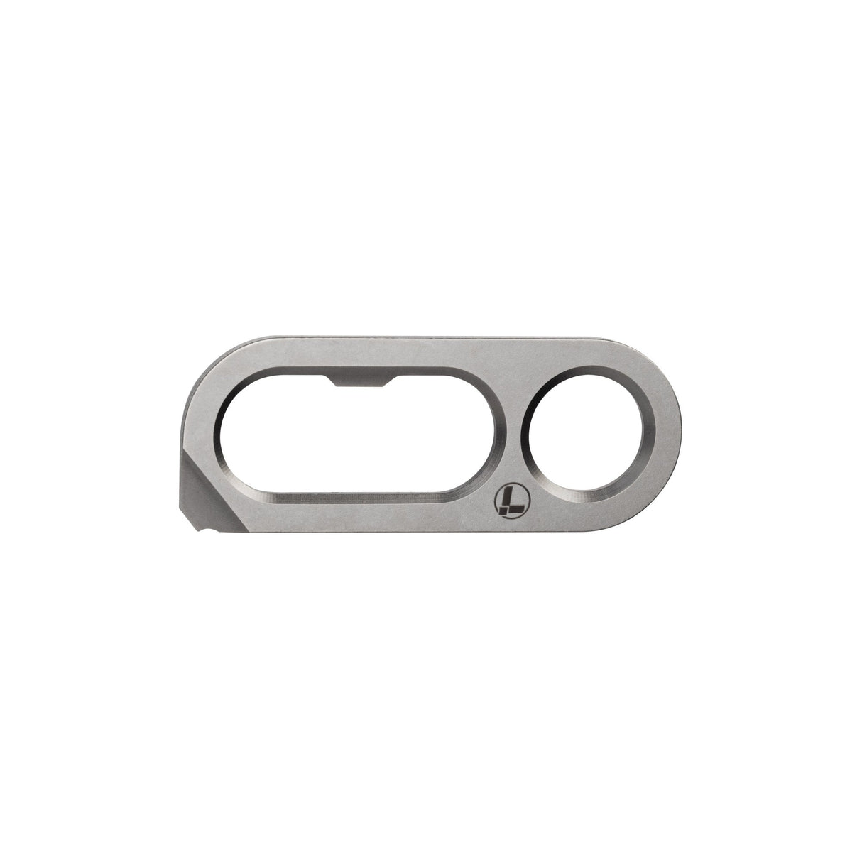 Translation missing: en.Leatherman OPNR from the front showing the milled details that are the function of the tool