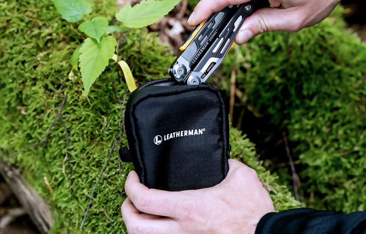 Signal being placed in Leatherman Tool Pouch