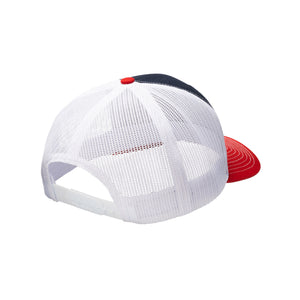 Translation missing: en.Back of the navy Pacific Northwest Trucker Hat showing off the adjustable snapback and mesh back