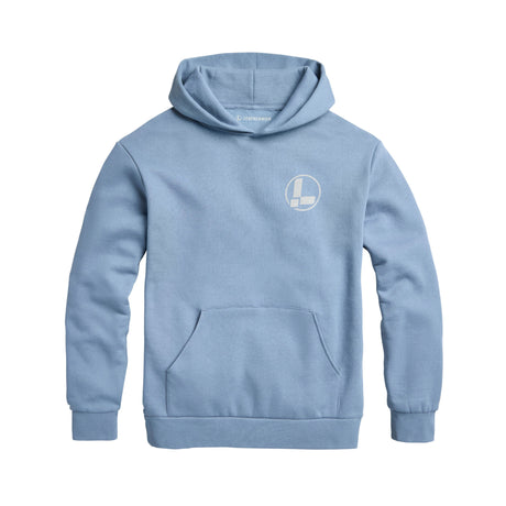 Translation missing: en.Front of the Leatherman blue classic logo pullover hoodie