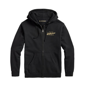 Translation missing: en.Front of the Leatherman vintage hoodie with the cursive Leatherman logo. Established 1983