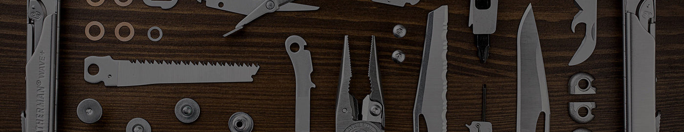 parts and pieces of a Leatherman multi-tool