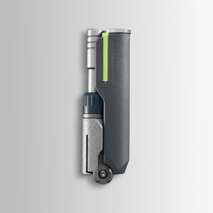 Translation missing: en.Batch #009: Adapter multi-tool in folded form with gray body, metal tip, and neon green accent