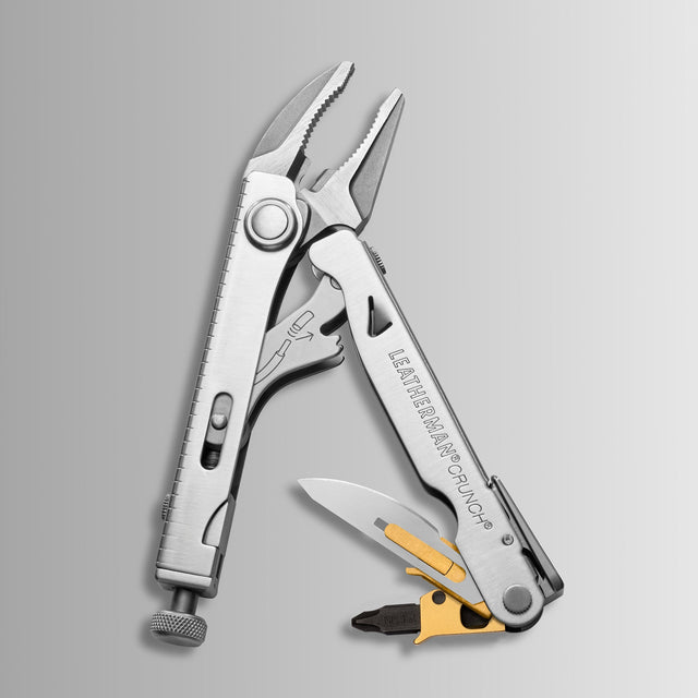 Translation missing: en.Batch #008: Captain's Crunch multitool open, showing pliers, blade, and bit driver
