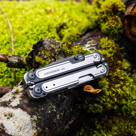 Leatherman ARC closed on a mossy log