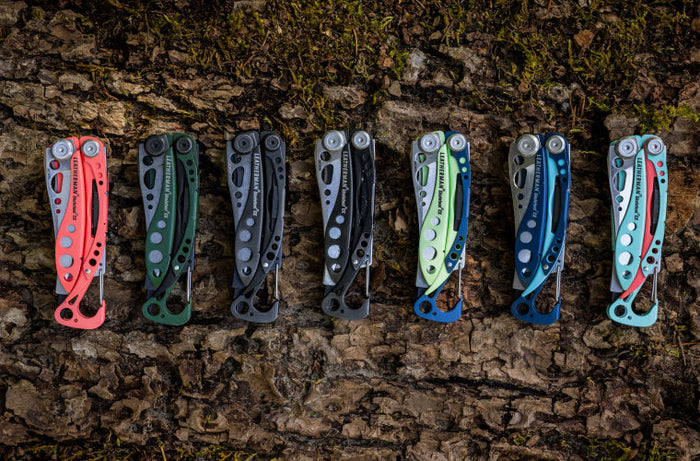 7 Skeletool CX in various colors displayed side by side.