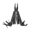 Translation missing: en.Black Leatherman Wave® Plus multi-tool with pliers, blades, and multiple tools displayed in an open position